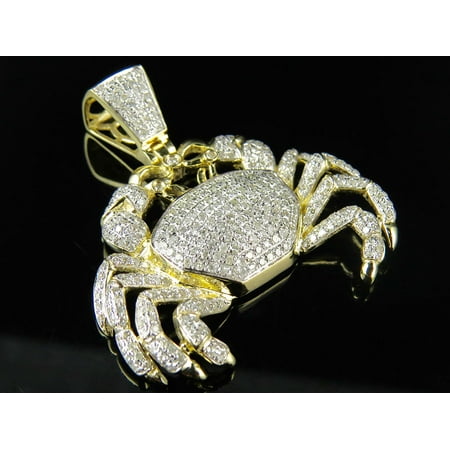 Yellow Gold Crab Charm - 10K Yellow Gold Cancer Zodiac Sign Crab 1.5