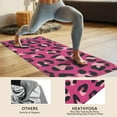 thumbnail image 4 of Pink and Black Of Leopard Print Hot Yoga Mat Towel Non Slip for Hot Yoga - Quick-Drying Yoga Mat Cover with 4 Corner Pockets with Travel Bag - Hot Yoga Towel Non Slip 74"x26", 4 of 6