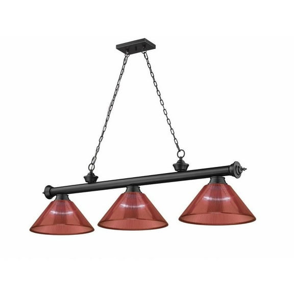 3 Light Billiard in Traditional and Classical Style-18.75 inches Tall and 14 inches Wide Bailey Street Home 372-Bel-4596685