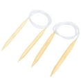 thumbnail image 3 of Agujas de tejer circulares de bambú, 2 piezas de agujas de tejer circulares, accesorios de tejido, herramientas de tejer probadas profesionalmente, 3 of 14