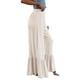 thumbnail image 2 of VISgogo, pantalones informales salvajes a la moda para mujer, pantalones de salón de pierna ancha elásticos de cintura alta de Color sólido, pantalones holgados de playa de verano VISgogo moda, 2 of 5