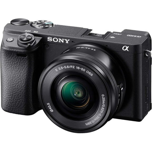 Restored Sony Alpha a6400 24.2MP APS-C Mirrorless Camera with 16–50mm OSS Lens, Black, International Model