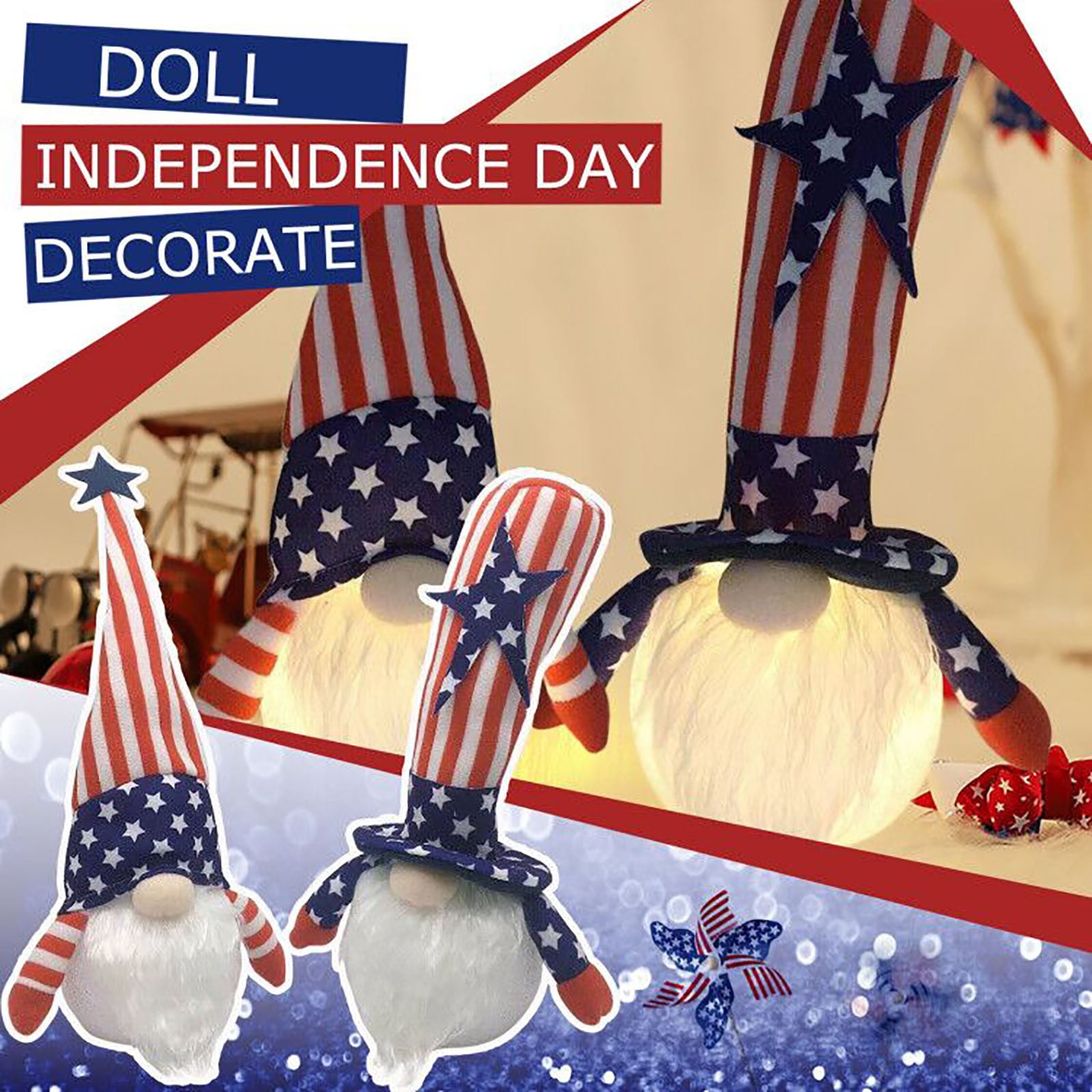 4th of July Hanging Ornaments Handmade Plush Patriotic Gnomes Decorations for Independence Day Veterans Memorial Day or Home Office Decor 8 Pieces Independence Day Gnome 4th of July Hanging Ornaments Handmade Plush Patriotic Gnomes Decorations for Independence Day Veterans Memorial Day or Home Office Decor 8 Pieces Independence Day Gnome