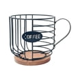 thumbnail image 2 of veasfak Coffee Capsule Holder Coffee Capsule Container Cup Organizer Wire Coffee Capsule black with letters, 2 of 9