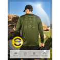 thumbnail image 4 of NORTHYARD Men's Rash Guard with Long Sleeves UPF 50+ Sun Protection Shirts Fishing Outdoor Hiking Swimming Beach Shirt Quick Dry Lightweight Armygreen M, 4 of 8