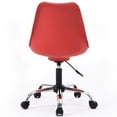 thumbnail image 3 of Home Square 2 Piece Armless Faux Leather Office Chair Set in Red, 3 of 6