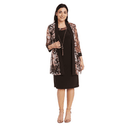 R&M Richards Women's Two-Piece Printed Jacket and Dress Set - Petite