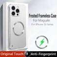 thumbnail image 3 of CRKMGS-for iPhone Case,Luxury Magnetic Metal Gloss Matte Ultra Thin Frameless,Compatible with Magsafe Slim Hard PC Protection Shockproof Phone Case (Green,iPhone 12), 3 of 4