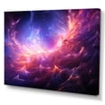 thumbnail image 2 of Designart "Purple Pink Fractal Cosmic Fusion" Modern Wall Decor, 2 of 5