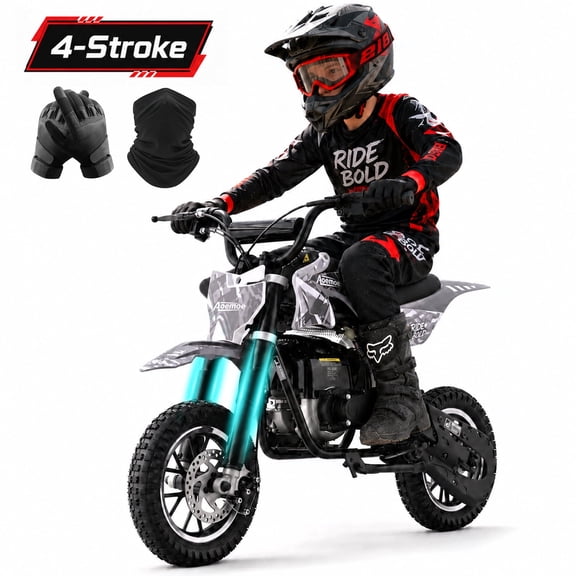 Aoemoe dirt bicycles, 39cc gas power motorcycle, 45×24×16in , 4-Stroke, dirt bicycles for kid 8 14, Black