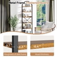thumbnail image 3 of Walsunny 6-Tier Arched Bookshelf Industrial Open Storage Shelf, Display Bookshelves with Metal Frame, Rustic Wood Tall Bookcase for Living Room, Home Office, Brown, 3 of 9