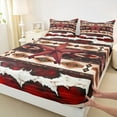 thumbnail image 3 of Castle Fairy Vintage Tribal Aztec Queen Sheet Sets,Western Texas Star Bed Set, 3 of 7