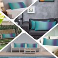 thumbnail image 6 of Teal Purple Ombre Throw Pillow Covers, Modern Art Abstract Aesthetics Soft Breathable Pillow Cases with Invisible Zipper for Sleeping, Long Body Pillowcases for Couch Bed Sofa Chair 20x54 Inches, 6 of 9