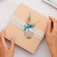 thumbnail image 4 of Colgante de vidrio marino con lazo azul – Decoración de alambre retorcido de metal multicolor, 8x8cm, adorno brillante de purpurina navideña, acento ligero para árbol de Navidad, diseño exquisito, 4 of 6