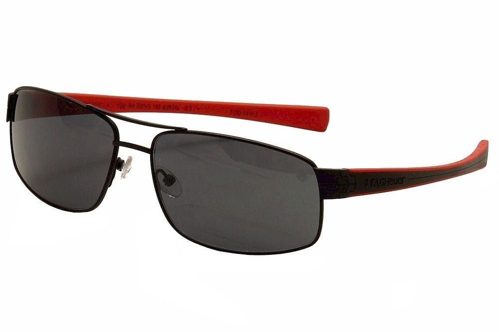 Tag Heuer Men's LRS TH 0255 110 Black/Red Sunglasses - Walmart.com