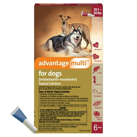 Advantage Multi Topical Solution for Dogs-20.1-55 lbs (Red Box)