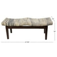 thumbnail image 4 of DecMode Wood Handmade Woven Bench, Brown, 4 of 8