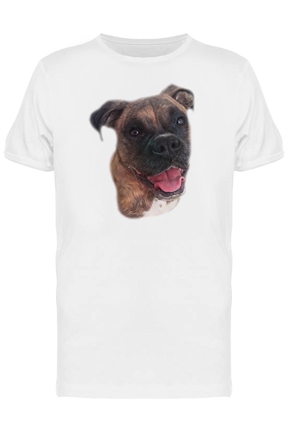 Boxer Dog Realistic Photo T-Shirt Men -Image by Shutterstock, Male Medium