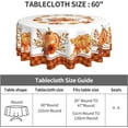 thumbnail image 3 of Fall Harvest Tablecloth, Autumn Pumpkin Tablecloth, Thanksgiving Day Tablecloth Seasonal Dining-Table Cover, 60 inch Round for Home Party Picnic Orange, 3 of 6