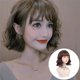 thumbnail image 3 of Christmas gift - heat resistant \Orange air bangs peluca mujer corto pelo rizado（40cm）Human hair / high quality simulated wig, 3 of 4