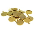 thumbnail image 2 of Baohd 20x Round Pendant Blank Cabochon Base Setting DIY Jewelry Tray 30mm Golden, 2 of 9