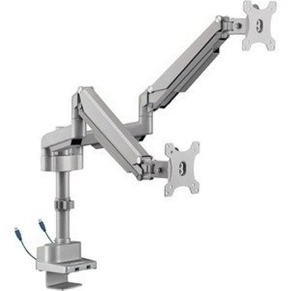 Lorell LLR99803 Bras de Montage pour Moniteur - Gris - 2 Écrans Pris en Charge - 75 x 75, 100 x 100 Norme VESA
