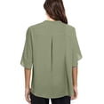 thumbnail image 5 of Ruyang Women's Summer Dressy Chiffon Blouses Flutter Sleeve Blouse Tops V Neck Ruffle Short Sleeve Tunic Tops For T Shirt plus Size Chiffon Shirt, 5 of 5