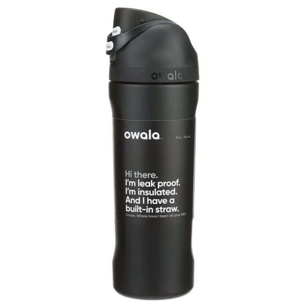 Owala FreeSip Stainless Steel Water Bottle 19oz Black with Flip