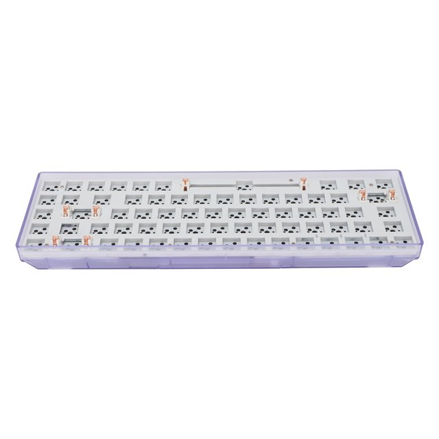Teclado Mecánico de Bricolaje Teclas 24G Inalámbrico 65 por Ciento Kit 68 Interruptor de Diseño Intercambio en Caliente Juego Personalizado Blanco