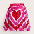 thumbnail image 4 of Bnwani Toddler Hoodies Girls Long Sleeve Pockets Short Sweatshirt Valentine'S Day Hearts Graphic Printed Tops Pullover, 4 of 5