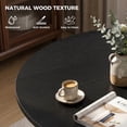 thumbnail image 5 of Hawsaiy 5 Piece Round Dining Table Set for 4, 47.3" Kitchen Dining Table with Storage Shelf & 4 PU Leather Dining Chairs, Modern Kitchen Table Set with Crossed Metal Legs, 5 of 11
