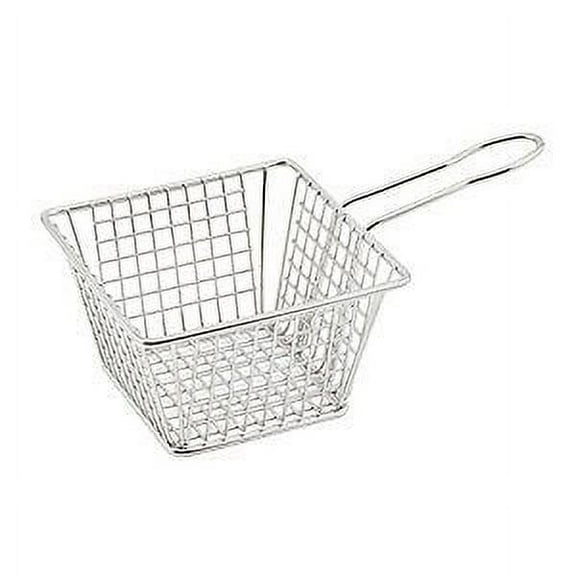 Winco FBM-554S, 5x5x4-Inch Stainless Steel Square Mini Deep Fry Serving Basket