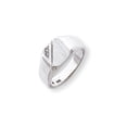thumbnail image 1 of 14k White Gold Solid Engravable Signet Ring (9.1mm) - Size 9.5, 1 of 1