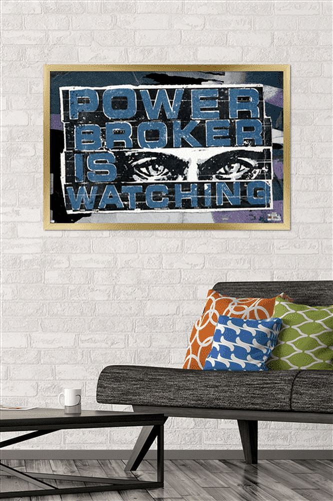 Marvel Falcon and Winter Soldier - Power Broker Watching 1 Wall Poster, 22.375" x 34", Framed