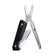 ROXON S501U Utility Knife - 17 Interchangeable Blades, Full-Size Scissors, G10 Handle