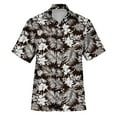 thumbnail image 4 of Men's Shirts Beach Comfortable Loose Business Casual Collar Button Open Short Sleeve Shirt Top L, 4 of 4