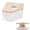 Rhombic-6.37*6.38*4.02inch, variant on Hamster Sand Bath Box, Transparent Acrylic Small Animal Shower Bath Tub with Wood Lid, Digging Sand Container Cage Accessories for Gerbils, Mice, Hedgehog