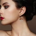 thumbnail image 4 of Elegant Wood Flower Football Baseball Basketball Pendant Earrings for Everyday Style in Classic Jewelry, 4 of 5