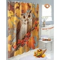 thumbnail image 5 of Fall Maple Shower Curtain Set ，Waterproof Fabric Shower Curtains Leaves Owls Fruits Shower Curtains for Bathroom,Bathroom Decor 66"x72", 5 of 7