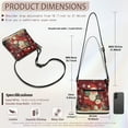 thumbnail image 7 of Kuiaobaty Santa Claus Print Crossbody Bag for Women, Christmas Snowman Print Vegan Leather Messenger Handbag with Adjustable Strap, Multi Pockets Sling Purse Crossbody for Travel, Red, 7 of 7