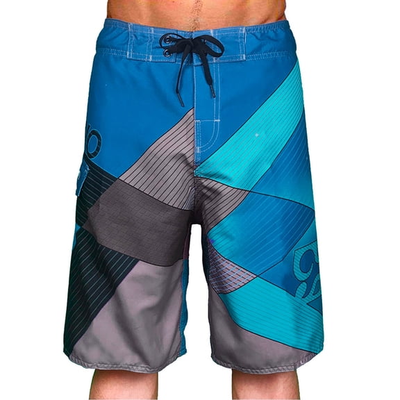 CONZONE Men'S Swim Trunks Casual Graphic Board Shorts for Men Elastic Waist Drawstring Lightweight Quick Dry Summer Beach Swim Shorts