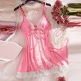 thumbnail image 6 of XWSHYW Lingerie for Women Set Sexy Solid Color Lace Babydoll Chemise Casual Spaghetti Straps Sleeveless Pajamas Sexy Lingerie, 6 of 6