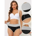thumbnail image 3 of DARING DIVA Women's Tummy Control Color-Block Brief Panties 3XL Black, 3 of 6
