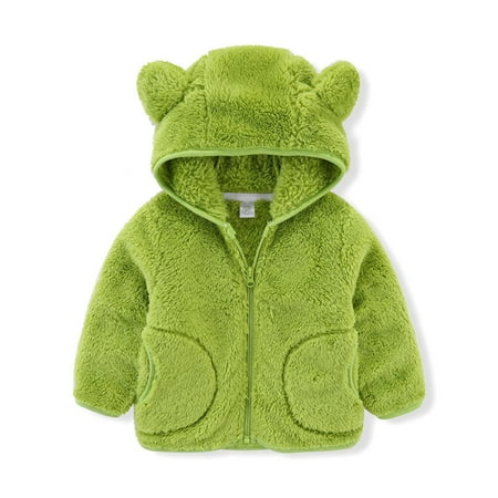 

ZHUASHUM Baby Winter Girl Fleece Coat Outerwear Kids Hooded Boy Children s Jacket Toddler Girls Coat&jacket