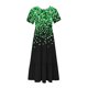 thumbnail image 3 of Vestido de Manga Corta para Mujeres Vestido de Verano de Cuello Redondo Impreso, Poliéster de Tamaño Verdadero Diario Y Vestido de Fiesta, 3 of 5