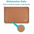 thumbnail image 2 of Silicone Waterproof Dog Cat Pet Feeding Mats, Non Slip, Easy Clean Pet Dog Cat Bowl Mats Placemat (28" x 24") Brown, 2 of 6