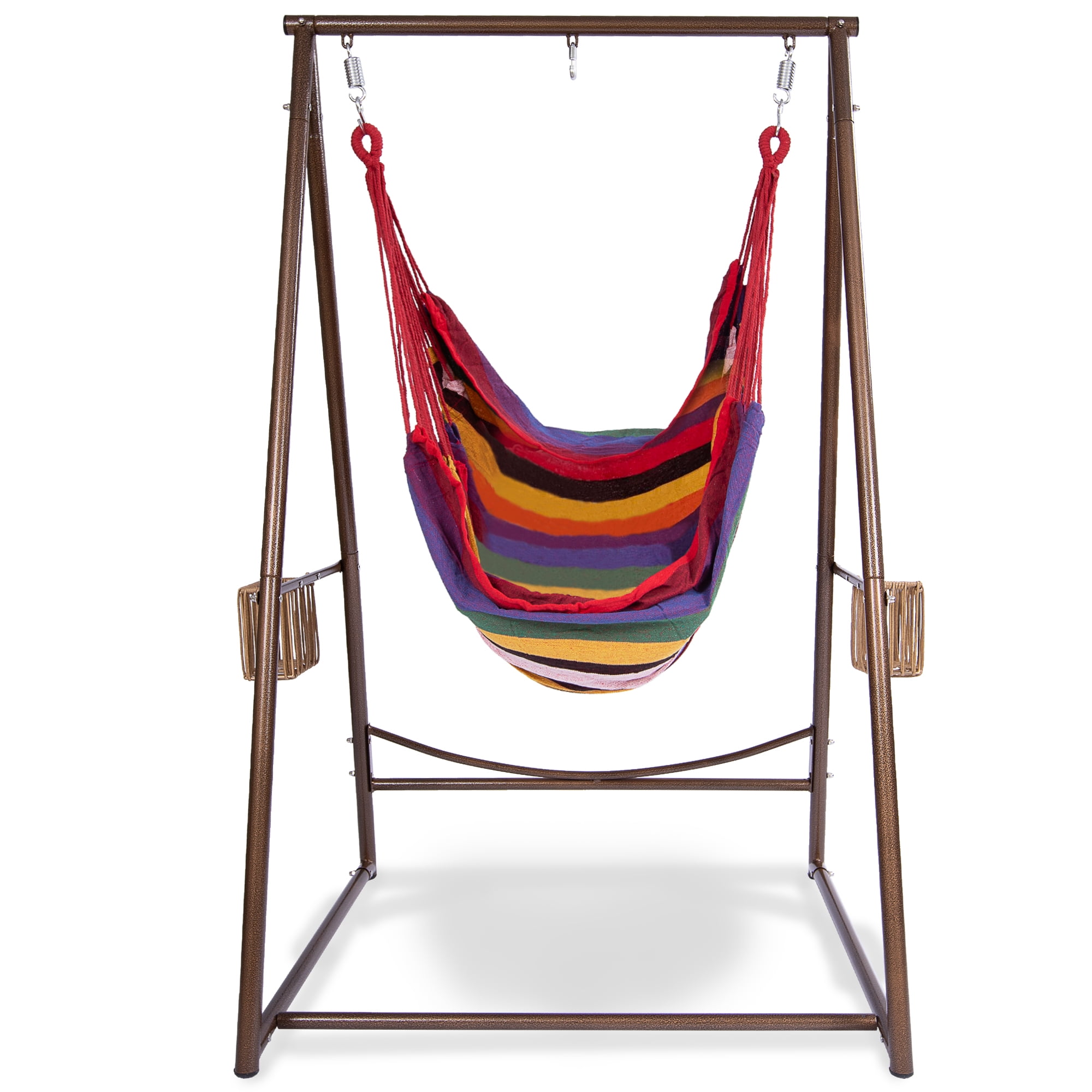 YOXIFOC Durable Hammock Chair with Two Holders, Coffee