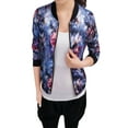 thumbnail image 1 of INSPIRE CHIC Women's Bomber Jacket Slim Fit Lightweight Zip Up Jacket XL Blue, 1 of 8