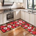 thumbnail image 3 of Kitchen Rugs Sets Of 2,Red Strawberry Plants Fruit Flower Anti Fatigue Kitchen Mat Rugs Non Slip Washable,Decorative Kitchen Floor Mats for Kitchen,Sink,Laundry,17"x47"+17"x47", 3 of 5
