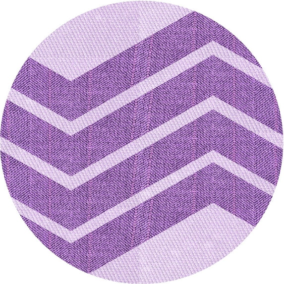 Ahgly Company Machine Washable Indoor Round Transitional Blossom Pink Area Rugs, 8' Round